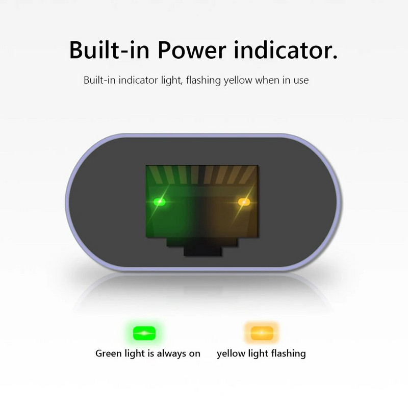 Nku USB C eterneto adapterio kabelis 1000Mbps be disko C tipo ir RJ45 tinklo plokštės Lan jungtis, skirta asmeniniam nešiojamam kompiuteriui mobiliajam telefonui