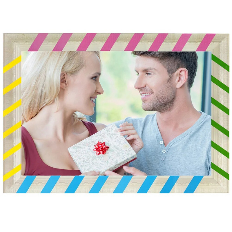 68x48cm Цветни креативни сватбени дни Направи си сам хартиена рамка за снимки Фото кабина Подпори за сватба