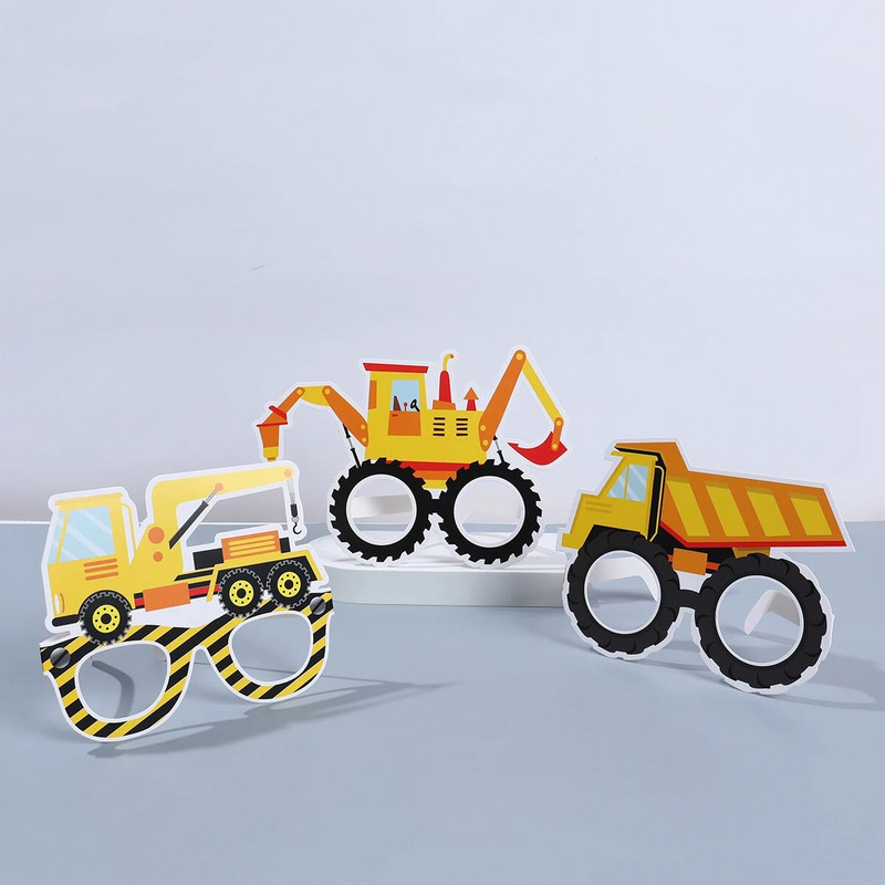 Mérnöki járművek Fénykép kellékek Szemüvegek Építőipari Autók Kotrógép Szemmaszkok Születésnapi parti dekoráció Gyerekek Ajándékok