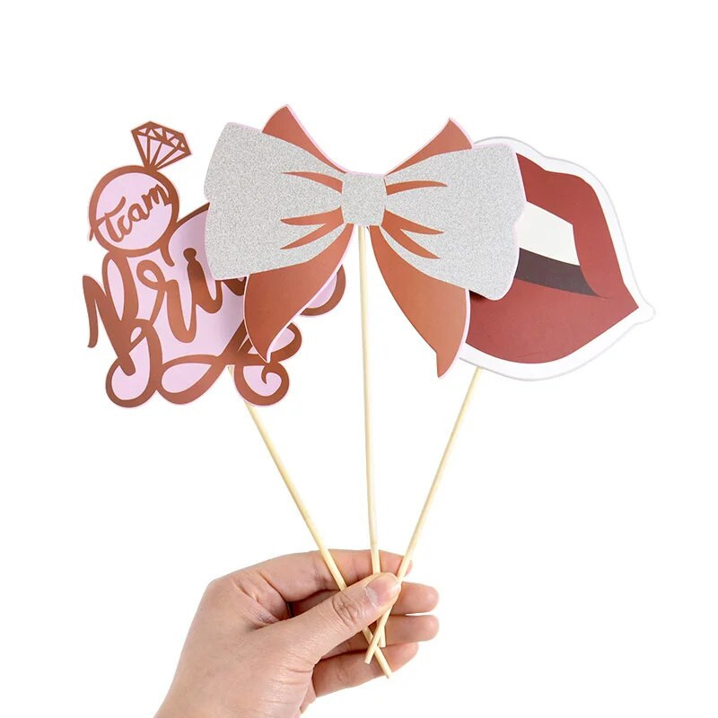 25kom/set Rekviziti za mladenku Foto kabina Papirni okvir Dekoracija djevojačke večeri Vjenčani dar Svadbeni tuš Rekviziti za djevojačku zabavu