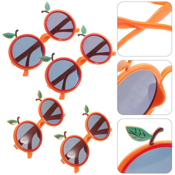 4 бр. Очила с оранжева форма Тропически модни рокли Подпори Детски слънчеви декорации Лято