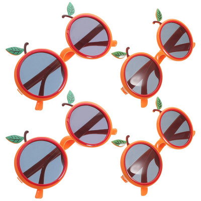 4 tk Oranži kujuga prillid Troopiline uhke kleit Rekvisiidid Lastele Päikesekaunistused Suvi