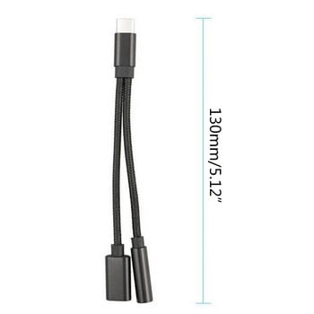 Адаптер за жак за слушалки USB C към 3,5 mm, съвместим с допълнителен кабел тип C към слушалки, цифров аудио конвертор