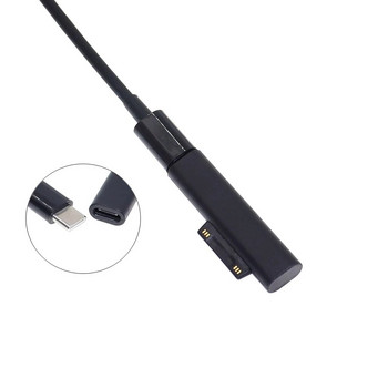USB C PD конектор за бързо зареждане за Microsoft Surface Pro 3 4 5 6 Go USB Type C женски адаптерен конектор за Surface Book