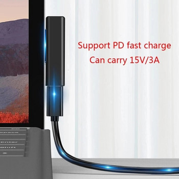USB C PD конектор за бързо зареждане за Microsoft Surface Pro 3 4 5 6 Go USB Type C женски адаптерен конектор за Surface Book
