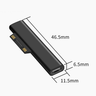 USB C PD gyorstöltő csatlakozó átalakító a Microsoft Surface Pro 3 4 5 6 Go USB Type C aljzatú adapterhez a Surface Bookhoz