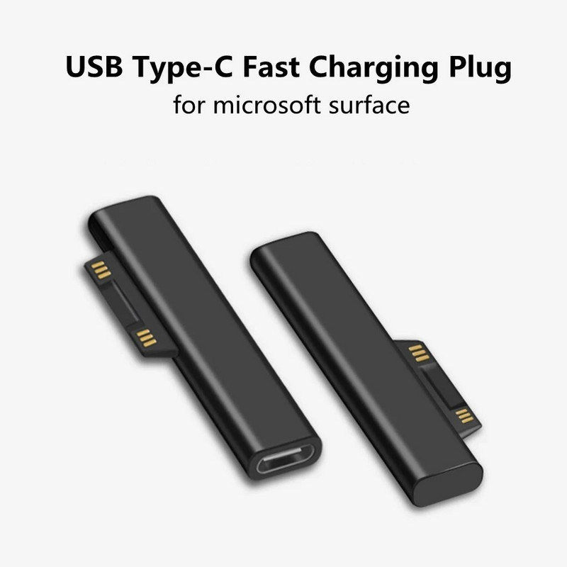 USB C PD pretvarač utikača za brzo punjenje za Microsoft Surface Pro 3 4 5 6 Go USB Type C ženski adapterski konektor za Surface Book