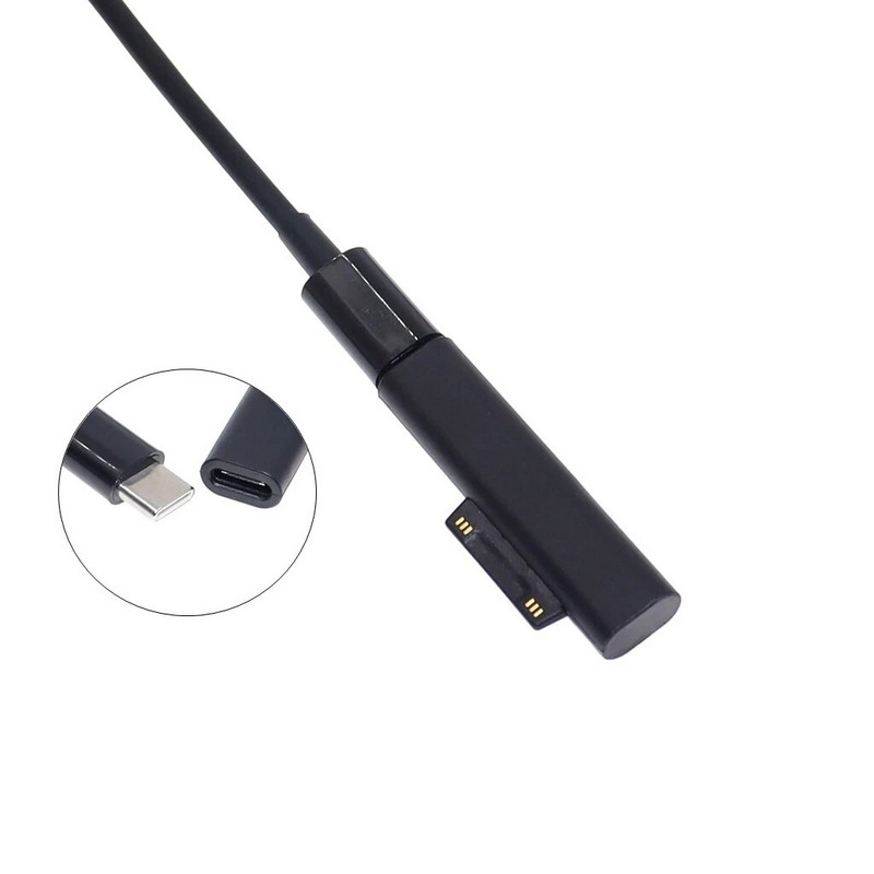 USB C PD pretvarač utikača za brzo punjenje za Microsoft Surface Pro 3 4 5 6 Go USB Type C ženski adapterski konektor za Surface Book