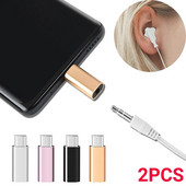 2kom Jack pretvarač audio adapter kabel za slušalice Tip-C na 3,5 mm slušalice Aux kabel Tip C pretvarač adapter za Huawei Xiaomi