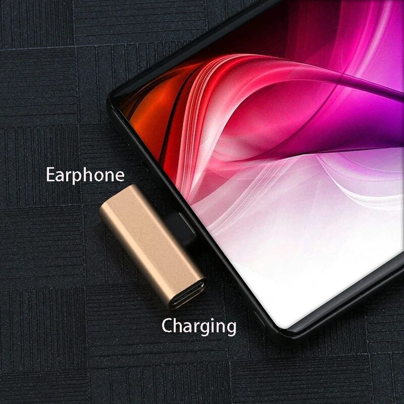 Adapter za slušalice tipa C u dvostruki tip C, pretvarač za punjenje telefona, AUX utikač za reprodukciju glazbe i zvuka za Huawei Xiaomi USBC kabelski razdjelnik