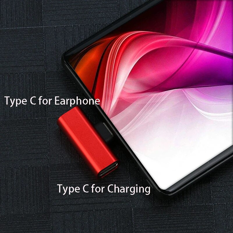 Adapter za slušalice tipa C u dvostruki tip C, pretvarač za punjenje telefona, AUX utikač za reprodukciju glazbe i zvuka za Huawei Xiaomi USBC kabelski razdjelnik