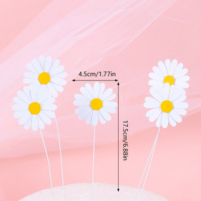 Daisy sünnipäevapeo kaunistus lastele Palju õnne sünnipäevaks bänner Daisy lill Taldrikukõrred Baby Shower Esimese sünnipäevapeo kujundus