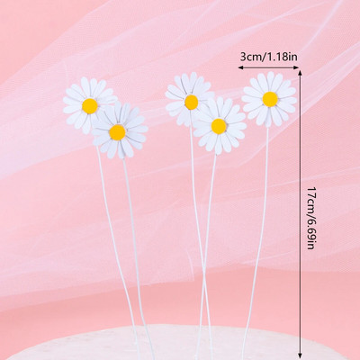 Daisy sünnipäevapeo kaunistus lastele Palju õnne sünnipäevaks bänner Daisy lill Taldrikukõrred Baby Shower Esimese sünnipäevapeo kujundus