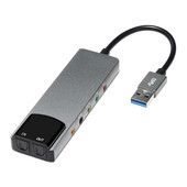6-ühes arvuti helikaart 5.1 USB väline helikaart mitme funktsiooniga helimuundur sülearvuti jaoks alumiiniumist helikaardi vastupidavus