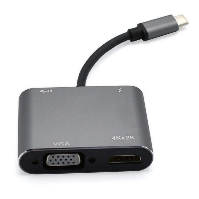 Su C tipo su HDMI suderinamas 4K VGA USB C 3.0 šakotuvo adapteris, skirtas Mac Book iPad Nintend Sam sung S9 Dex Hua wei P20 xioa