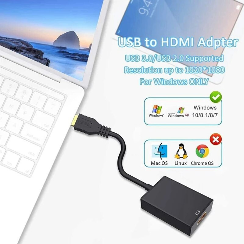 Adaptor compatibil USB 3.0/2.0 la Adaptor USB la 1080P HD Multi-Display Video Audio Graphics Cable