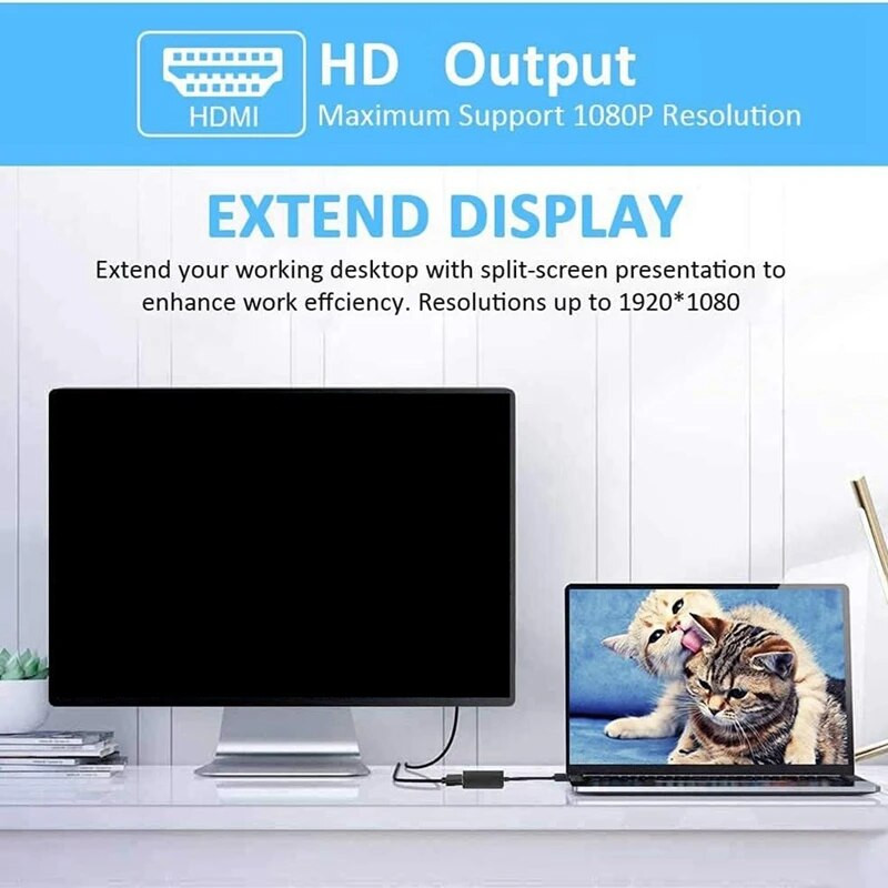 Adaptor compatibil USB 3.0/2.0 la Adaptor USB la 1080P HD Multi-Display Video Audio Graphics Cable