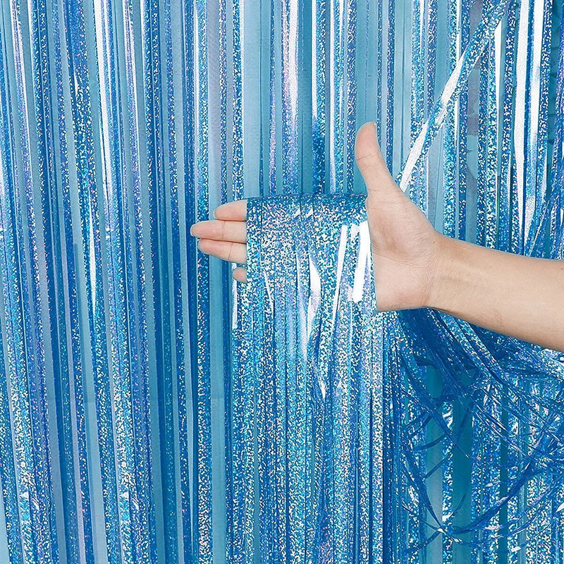Zavjese za pozadinu za zabavu od 2 metra, svjetlucave zlatne šljokice, zavjese od folije za rođendan, vjenčanje, dekoracija za odrasle, godišnjicu