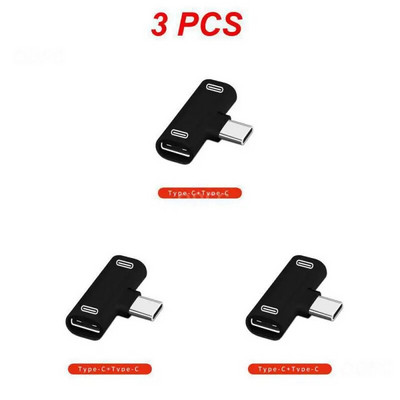 1/3PCS 2 σε 1 Διπλό Type-C Γυναικεία στροφή Type-C Αρσενικός προσαρμογέας φόρτισης OTG Converter για P10 6 Macbook