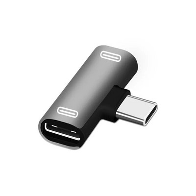 1/3PCS 2 σε 1 Διπλό Type-C Γυναικεία στροφή Type-C Αρσενικός προσαρμογέας φόρτισης OTG Converter για P10 6 Macbook