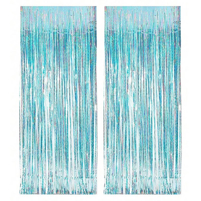 2vnt 2m metalinės folijos blizgučiai uždanga Berniukas Mergaitės gimtadienis Vestuvės Naujieji Metai Vakarėlio dekoravimas Baigimo kuto fonas