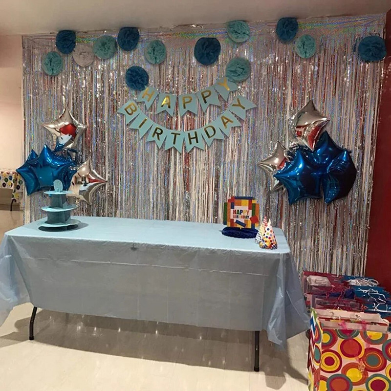 1-4M talmi lézerfüggöny születésnapi halloween-i lánybúcsú esküvői dekorációs parti háttere Születésnapi csíkos háttér