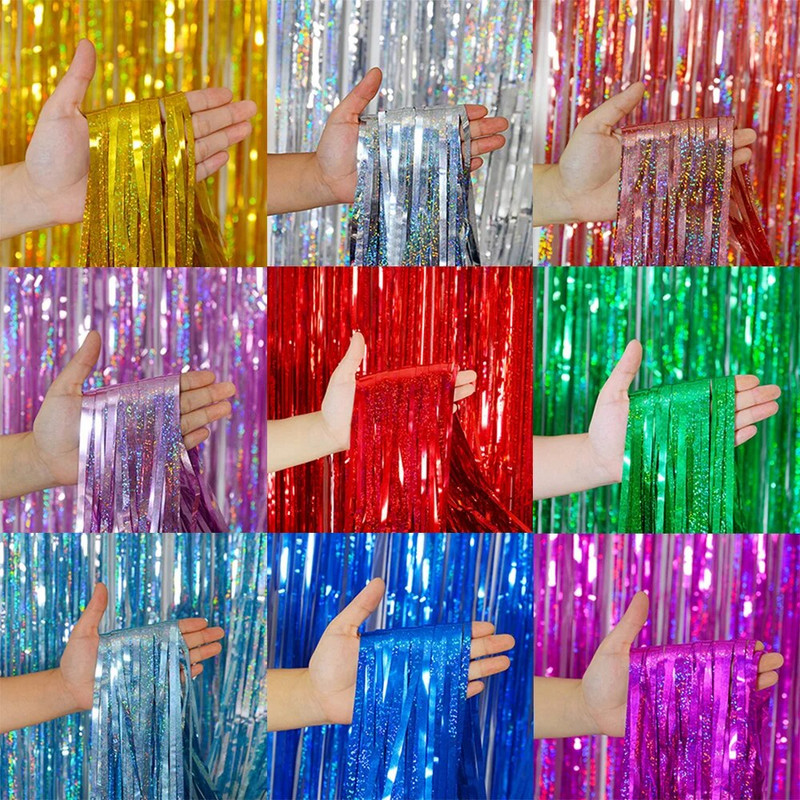 1-4M talmi lézerfüggöny születésnapi halloween-i lánybúcsú esküvői dekorációs parti háttere Születésnapi csíkos háttér