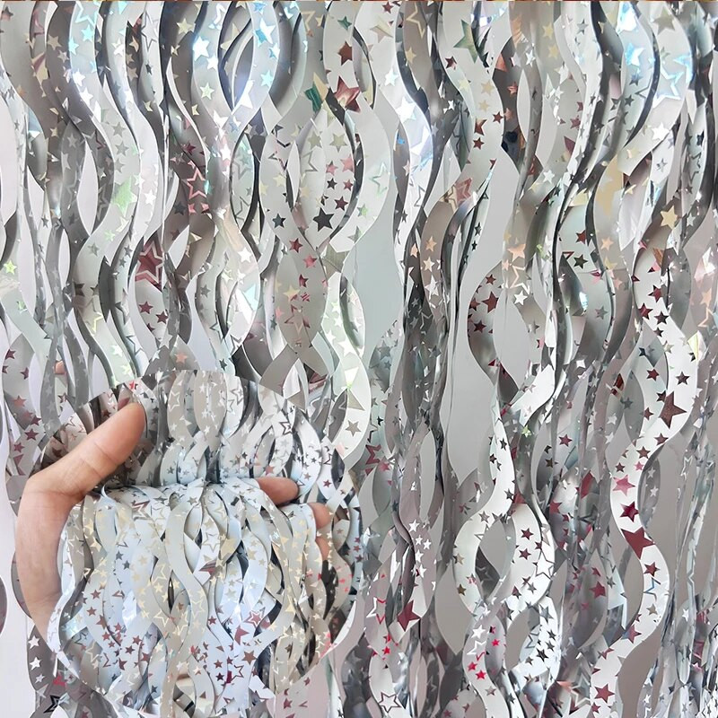 Novopristigle pozadinske zavjese od šljokica od folije za rođendane, vjenčanja, božićne diplome, ukrasi foto kabina