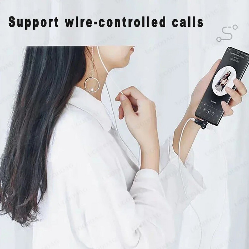 2 viename C tipo iki 3,5 mm lizdo ausinių garso adapteris, skirtas Macbook Pro Xiaomi Huawei USBC į 3,5 mm ausinių įkrovimo keitiklį