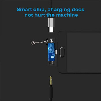 Μετατροπέας ήχου ακουστικών 2 σε 1 τύπου C έως 3,5 mm για Macbook Pro Xiaomi Huawei USBC σε 3,5 mm Μετατροπέας φόρτισης ακουστικών