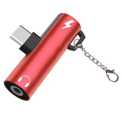 2-ühes C-tüüpi 3,5 mm pistikupesaga kõrvaklappide heliadapter Macbook Pro Xiaomi Huawei USBC-lt 3,5 mm kõrvaklappide laadimismuunduriga