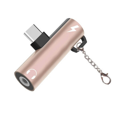 2-ühes C-tüüpi 3,5 mm pistikupesaga kõrvaklappide heliadapter Macbook Pro Xiaomi Huawei USBC-lt 3,5 mm kõrvaklappide laadimismuunduriga