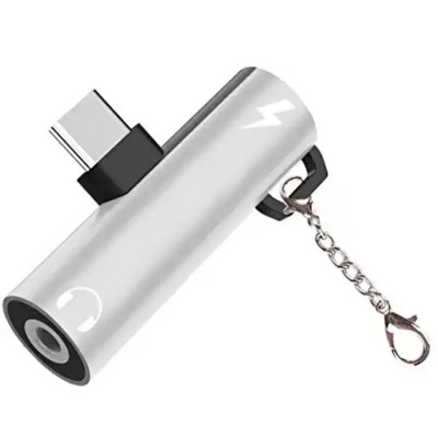 2-ühes C-tüüpi 3,5 mm pistikupesaga kõrvaklappide heliadapter Macbook Pro Xiaomi Huawei USBC-lt 3,5 mm kõrvaklappide laadimismuunduriga