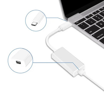 Nku USB-C към Mini DP конвертор USB 3.1 Type C Thunderbolt 3 към Mini DisplayPort 4K60HZ адаптерен кабел за лаптоп Macbook Pro