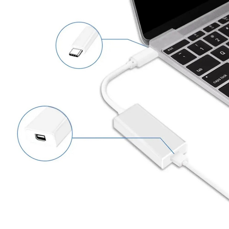 Nku USB-C u Mini DP pretvarač USB 3.1 Type C Thunderbolt 3 u Mini DisplayPort 4K60HZ adapterski kabel za prijenosno računalo Macbook Pro