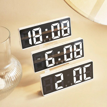 Творчески цифров часовник Цвят Нощна светлина Температура Календар Будилник LED голям номер Електронен часовник Подсветка Домашен декор
