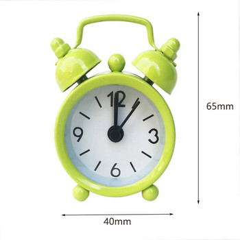 Φορητό μίνι ξυπνητήρι Ρετρό Ρολόι με διπλό κουδούνι Επιτραπέζιο ρολόι ανθεκτικό ψηφιακό ρολόι χαλαζία Διακόσμηση σπιτιού