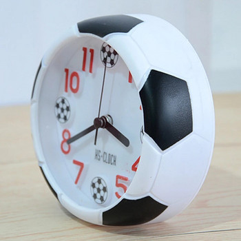 Настолен часовник с футболна топка Декоративен часовник с футболна топка, захранван с батерии, за къмпинг на открито, нощни шкафчета, спалня, подарък за рожден ден
