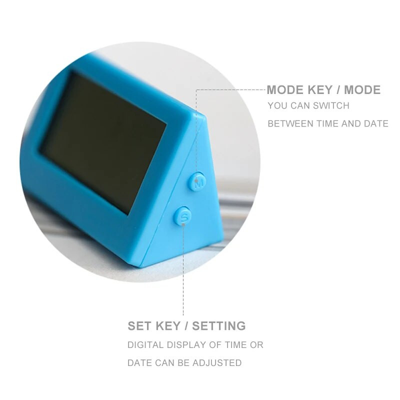 Mini LCD digitális óra hálószoba Egyszerű kis elektronikus óra Hordozható öreg nagy szó asztal diákvizsga Némítás asztali óra