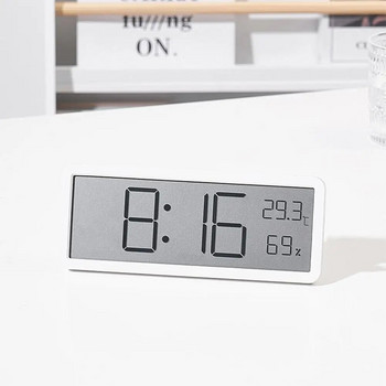 YOUZI 1PC Цифров будилник LCD дисплей Многофункционален будилник за температура и влажност Ултра тънък електронен часовник