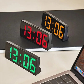 LED дигитален будилник Гласово активиран огледален двоен будилник Нощен часовник Температурен дрямка Електронен часовник Дисплей за дата