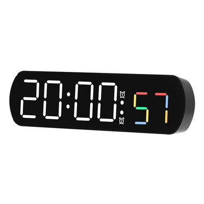Hääljuhtimine Digitaalne äratuskell TEMP Kuupäev Taimer Kaalumine Öörežiim C-tüüpi USB 12/24H häiretevastane funktsioon 2 äratus LED-kell