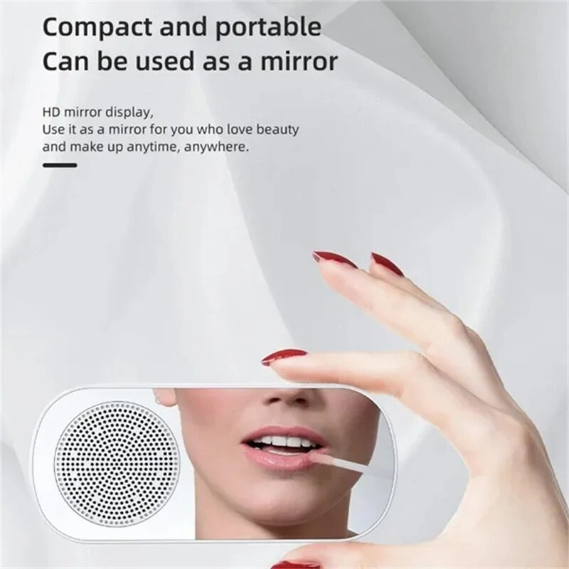 Nový stolový reproduktor s hodinami, Bluetooth reproduktor, FM rádio, budík, HiFi zvuk, HD zrkadlová obrazovka, podpora TF karty do spálne