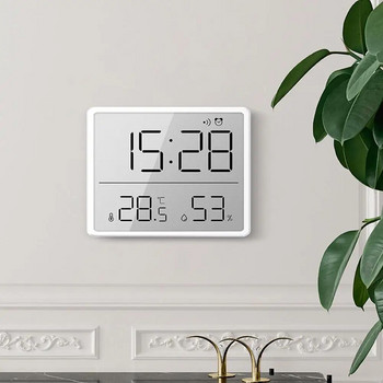 LCD голям екран Цифров будилник Прост електронен температурен хигрометър Будилник Декорация на бюро за всекидневна Bedroo