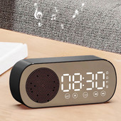 Digitaalne äratuskell Bluetooth 5.0 kõlariga LED-ekraan, peegel, laua äratuskell koos FM-raadio toega TF-kaardimäng, käed-vabad kõne