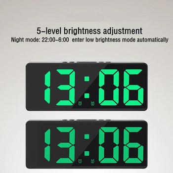 Φωνητικός έλεγχος Ψηφιακό Ξυπνητήρι Θερμοκρασία Αναβολή Νυχτερινή λειτουργία Επιτραπέζιο Ρολόι 12/24 ωρών Λειτουργία κατά της διαταραχής LED Ρολόι Ρολόι