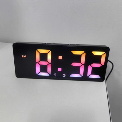 Hääljuhtimine Digitaalne äratuskell Temperatuur Edasilükkamine Öörežiim Lauaarvuti lauakell 12/24H Häirimisvastane funktsioon LED Kellad Kell