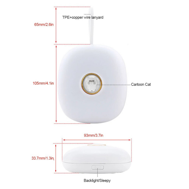 Tylus vibruojantis žadintuvas, 2 vibravimo režimai, stiprus pažadinimas, mielas daugiafunkcis, skirtas klausos negalią turintiems kurtiesiems