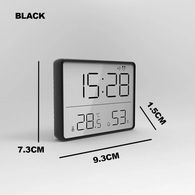 Biencore S68 magnetinis skaitmeninis žadintuvas LCD didelio ekrano ekranai staliniai laikrodžiai termometras matuoklis drėgmės monitorius sieninis laikrodis