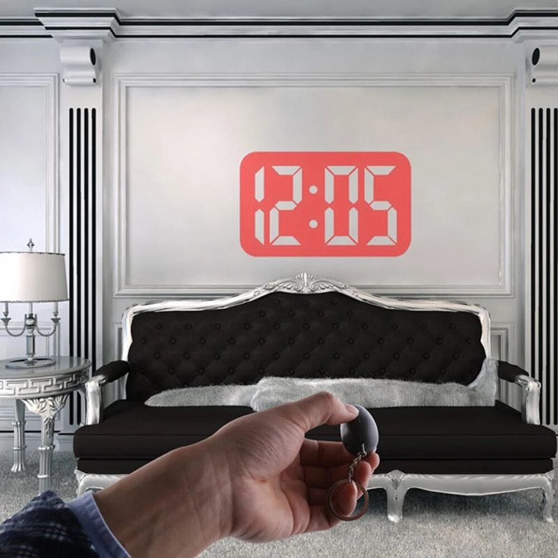 Uus loominguline digitaalse ajaprojektsiooniga mini-LED-kella taskulamp koos kellaaja ja kuupäeva võtmehoidja funktsiooniga öövalguse maagiline projektor